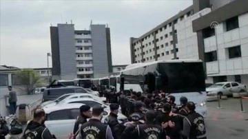 İstanbul'daki suç örgütü operasyonunda yakalanan 131 şüpheli adliyeye gönderildi