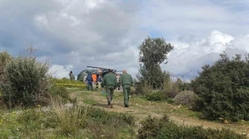 İzmir’de yan yatan helikopterdeki 1 kişi yaralandı
