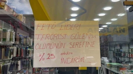 İznik’te Esnaf, Fethullah Gülen’in ölümüne özel indirim başlattı