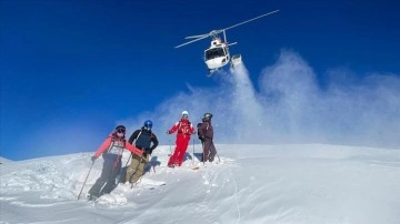 Kaçkar Dağları'nda "heliski" heyecanı devam ediyor