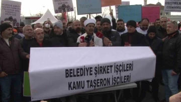 Kadro isteyen taşeron işçilerinden eylem
