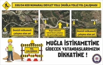 Kale - Muğla karayolunda yol yapım çalışmalarına başlandı
