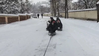 Kar yağdı, eğlence başladı: Kastamonulu gençlerden renkli görüntüler
