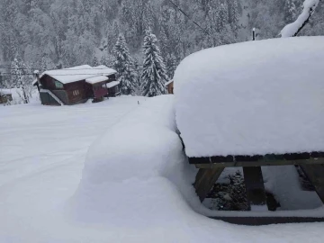 Kar yağışı Rize’nin yüksek kesimlerinde etkili oldu
