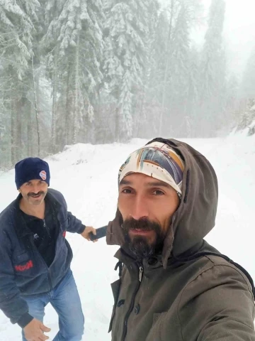 Karabük’ün yüksek kesimlerinde kar kalınlığı 15 santimetreye ulaştı
