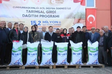 Karaman’da afetten zarar gören 557 üreticiye gübre ve yem desteği
