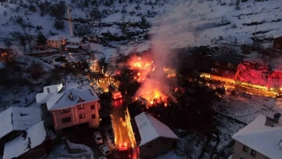 Kastamonu’da 3 ev ve 1 ahır küle döndü, 55 hayvan telef oldu
