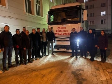 Kaymakamlık yardım TIR’ı afet bölgesine gönderildi
