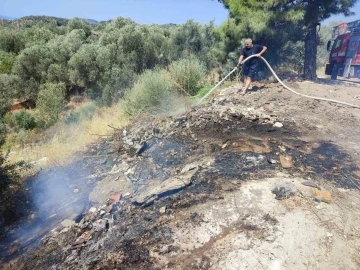 Kaz Dağları’nda çıkan yangın ormancıların hızlı müdahalesiyle söndürüldü