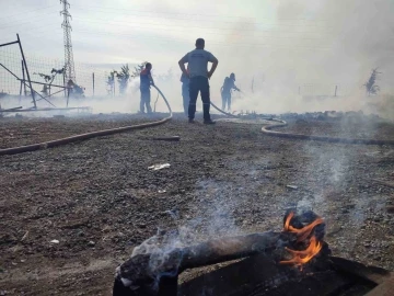 Keşan’da depoda çıkan yangın büyümeden söndürüldü
