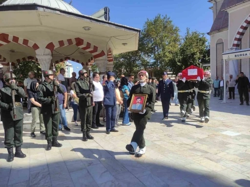 Bursa'da Kıbrıs gazisi askeri törenle uğurlandı