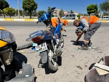 Kilis’te ticari taksi ile motosiklet çarpıştı:1 yaralı
