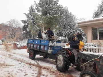 Kilis’te yoğun kar yağışı