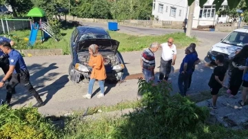 Kontrolden çıkan otomobil refüje çarparak takla attı: 1 yaralı
