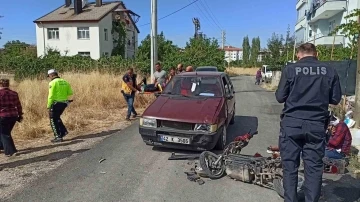 Konya’da otomobil ile elektrikli bisiklet çarpıştı: 2 yaralı
