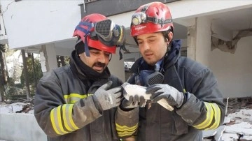 Konya itfaiye ekipleri, Hatay'da enkaz altında kalan 2 güvercini kurtardı