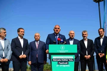 Kültür ve Turizm Bakanı Ersoy Sümela Kültür Yolu Festivali’nin açılışı için Trabzon’a geldi
