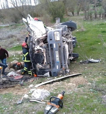 Kütahya’da beton mikseri devrildi: 1 yaralı
