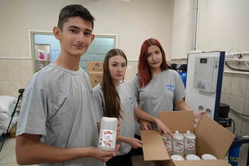 Lisede üretilen temizlik malzemeleri tüm Türkiye’ye satılacak
