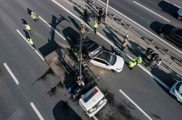 Makas atarken kaza yaptı, faciadan dönüldü