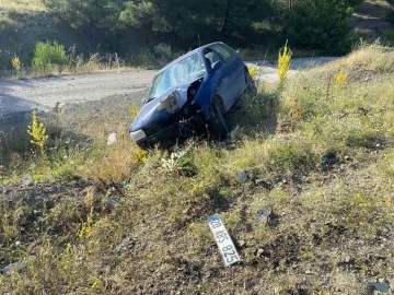 Malatya’da otomobil şarampole uçtu, 1 yaralı
