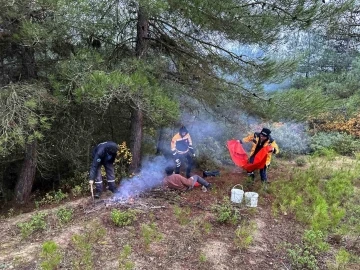 Mantar toplamaya gittiği dağlık alanda mahsur kaldı
