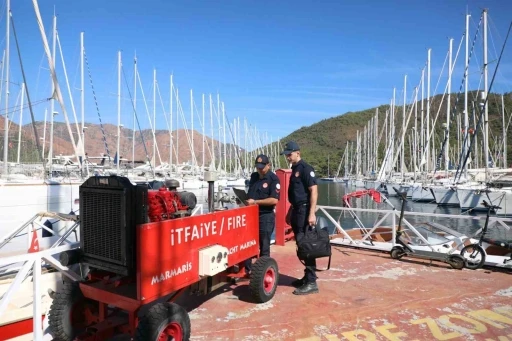 Marina, liman ve çekeklerde yangın denetimi
