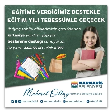 Marmaris Belediyesi’nden eğitim desteği
