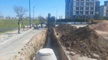 MASKİ’den kısmi yağmursuyu hattı döşeme çalışması
