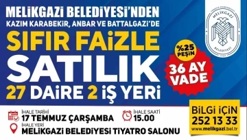 Melikgazi Belediyesi’nden ev veya işyeri sahibi olmak isteyenlere büyük fırsat
