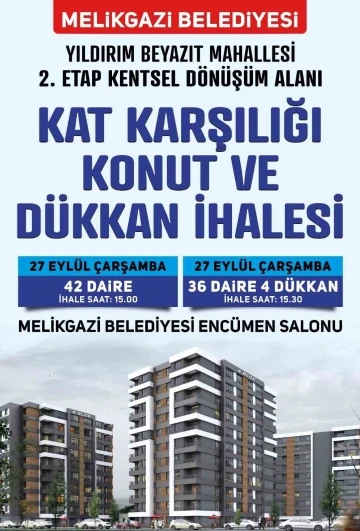 Melikgazi’den Kat Karşılığı Konut ve Dükkan İhalesi
