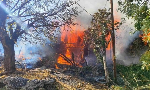 Mersin’de çıkan yangında bir ev kül oldu
