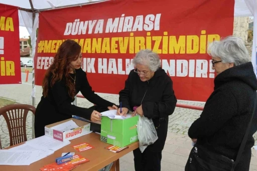 Meryem Ana Evi otoparkı için imza kampanyasına destek sürüyor
