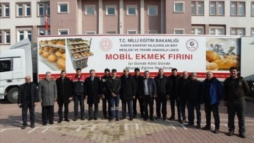 Meslek liselilerin yaptığı "mobil ekmek fırını" Hatay'a gönderildi