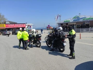 Mudanya’da trafik uygulaması; 29 motosiklet trafikten men edildi