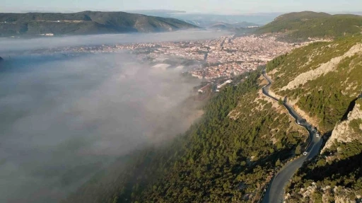 Muğla’da sis bulutu görsel şölen sundu
