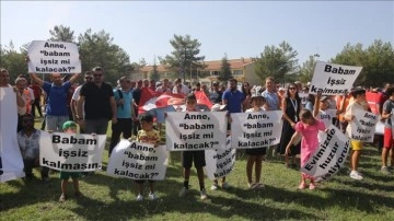 Muğla'da termik santral çalışanları aileleriyle basın açıklaması yaptı