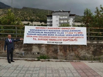 Muhtardan alkışlanacak hareket
