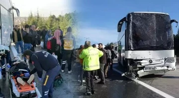 Yolcu otobüsü ile TIR çarpıştı: Çok sayıda yaralı var! 