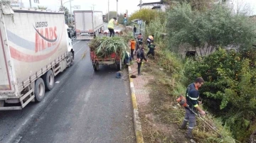 Nazilli’de temizlik ekipleri karayolu kenarlarını temizledi
