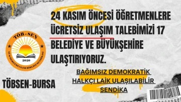 'Öğretmenlere toplu taşıma ücretsiz olsun'