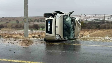 Olumsuz hava kazaya neden oldu: 1 yaralı
