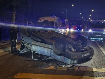 Ordu’da arızalanan otomobil takla attı, sürücü yara almadan kurtuldu
