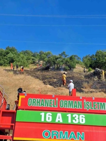 Orhaneli’de çıkan yangın söndürüldü