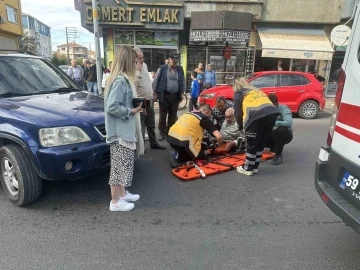 Otomobil ve bisiklet çarpıştı: 1 yaralı
