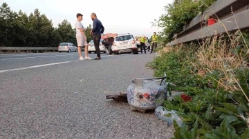 Otoyolda tırdan düşen piknik tüpü kazaya neden oldu: 1 ölü, 3 yaralı
