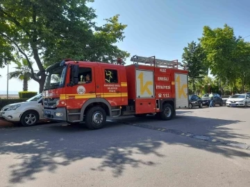 Panodan çıkan dumanlar ekipleri harekete geçirdi
