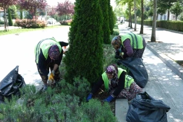 Park ve bahçelere kadın eli değdi
