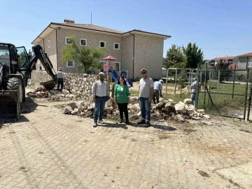 Pazaryeri Belediyene ait düğün salonunda çalışmalar devam ediyor
