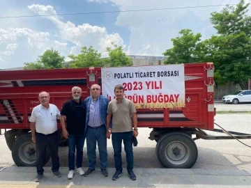 Polatlı’da ilk hasat buğday satışa sunuldu
